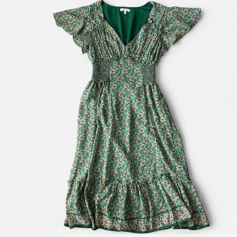 Max Studio Green Floral Midi Dress - Picture 2 of 8